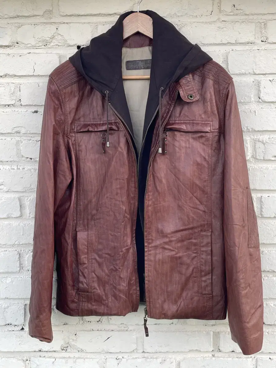 German sheepskin hooded jacket