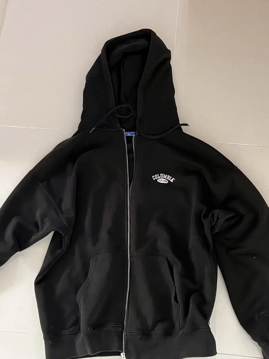 Colombia Black Hooded Zip Up