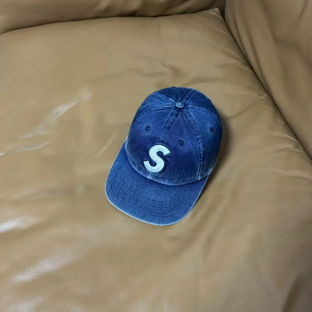 Supreme 슈프림 피그먼트 네이비 S로고 6패널 볼캡 모자