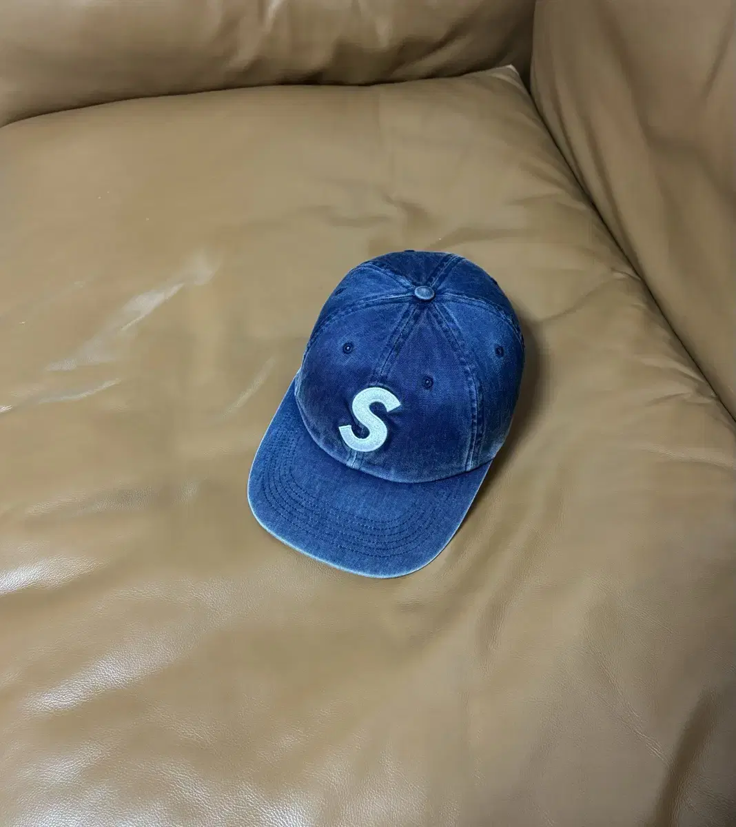 Supreme 슈프림 피그먼트 네이비 S로고 6패널 볼캡 모자