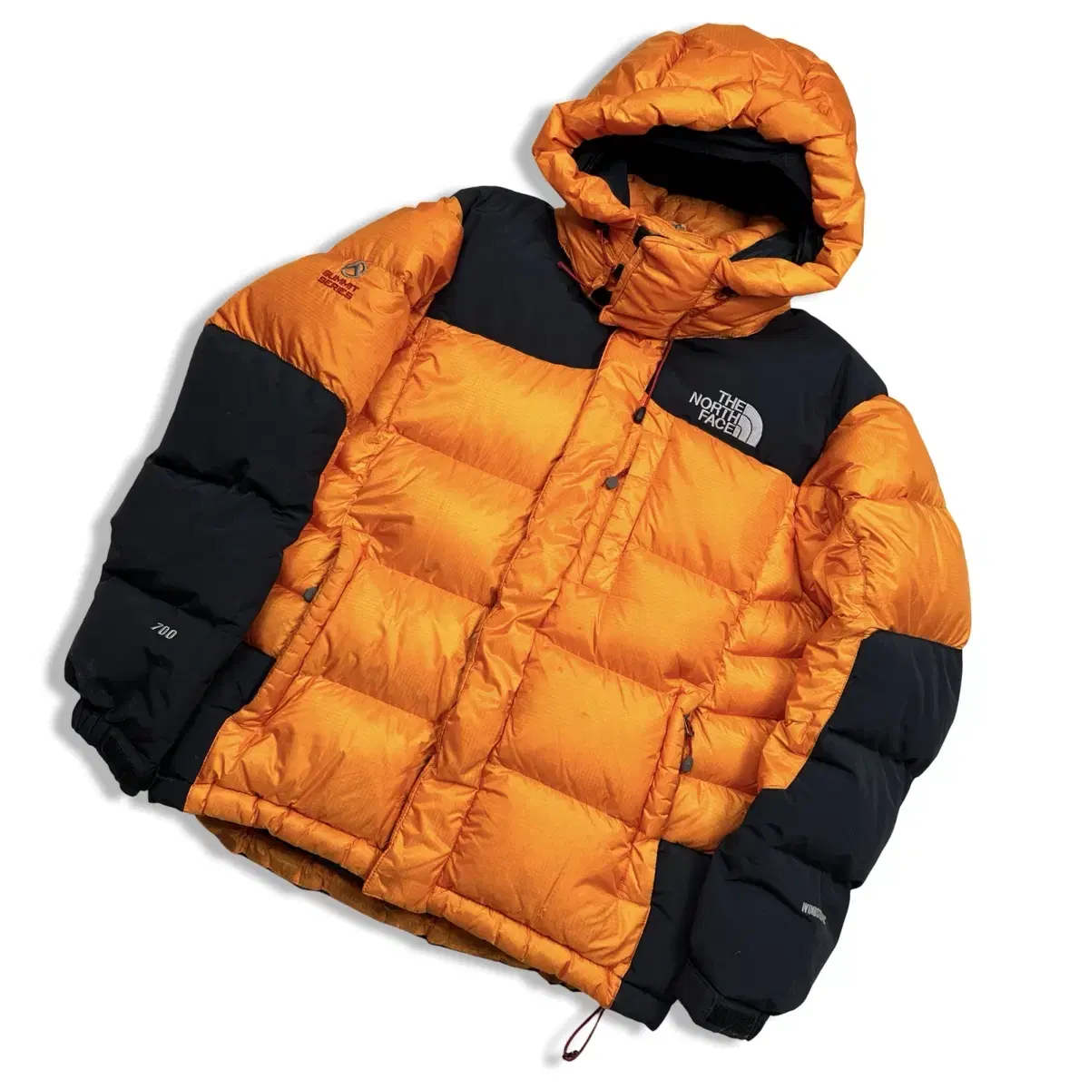 90 The North Face Summit Series Goose Down 700 Windstopper Orange Padding