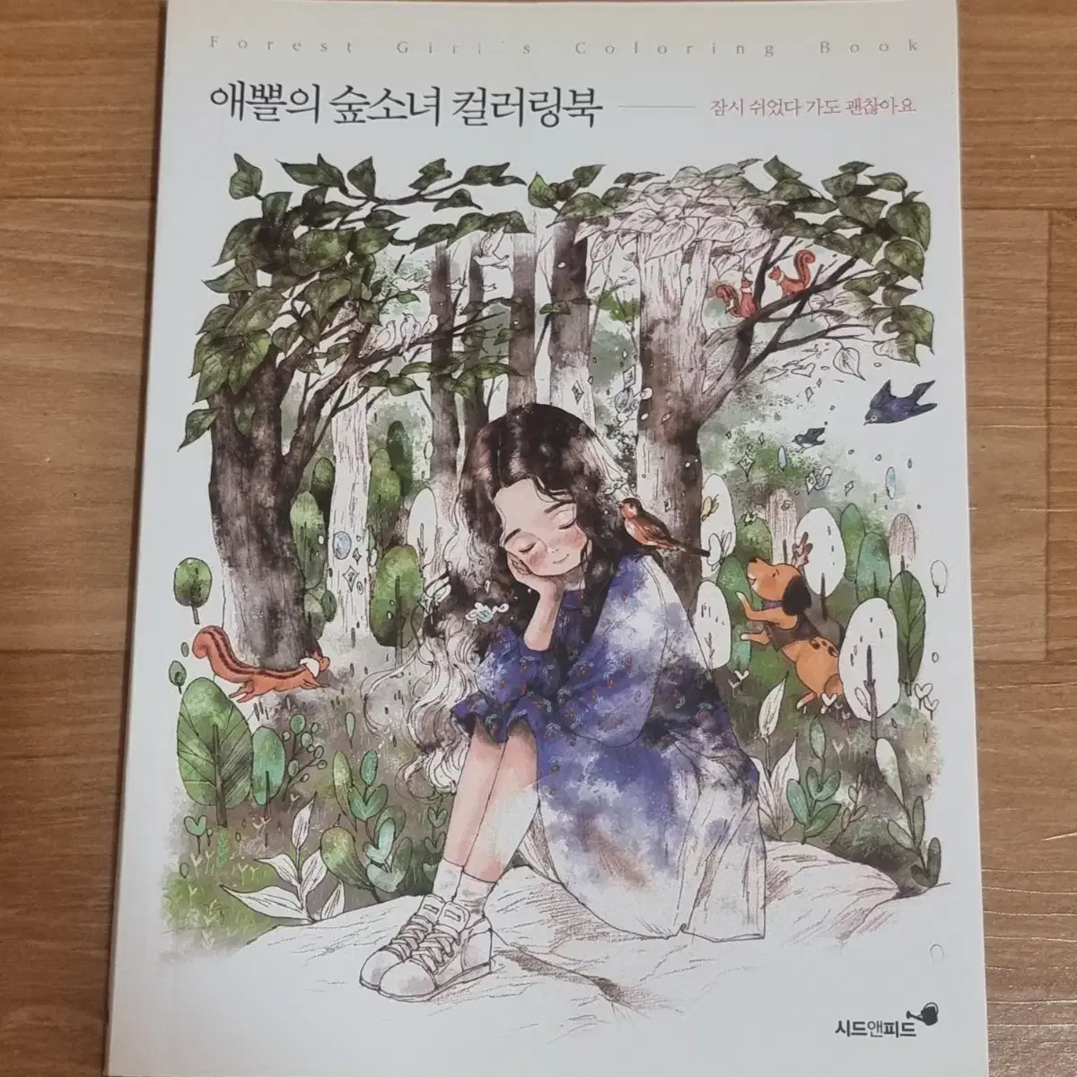 (반값) 애뽈 숲소녀 컬러링북 빈티지