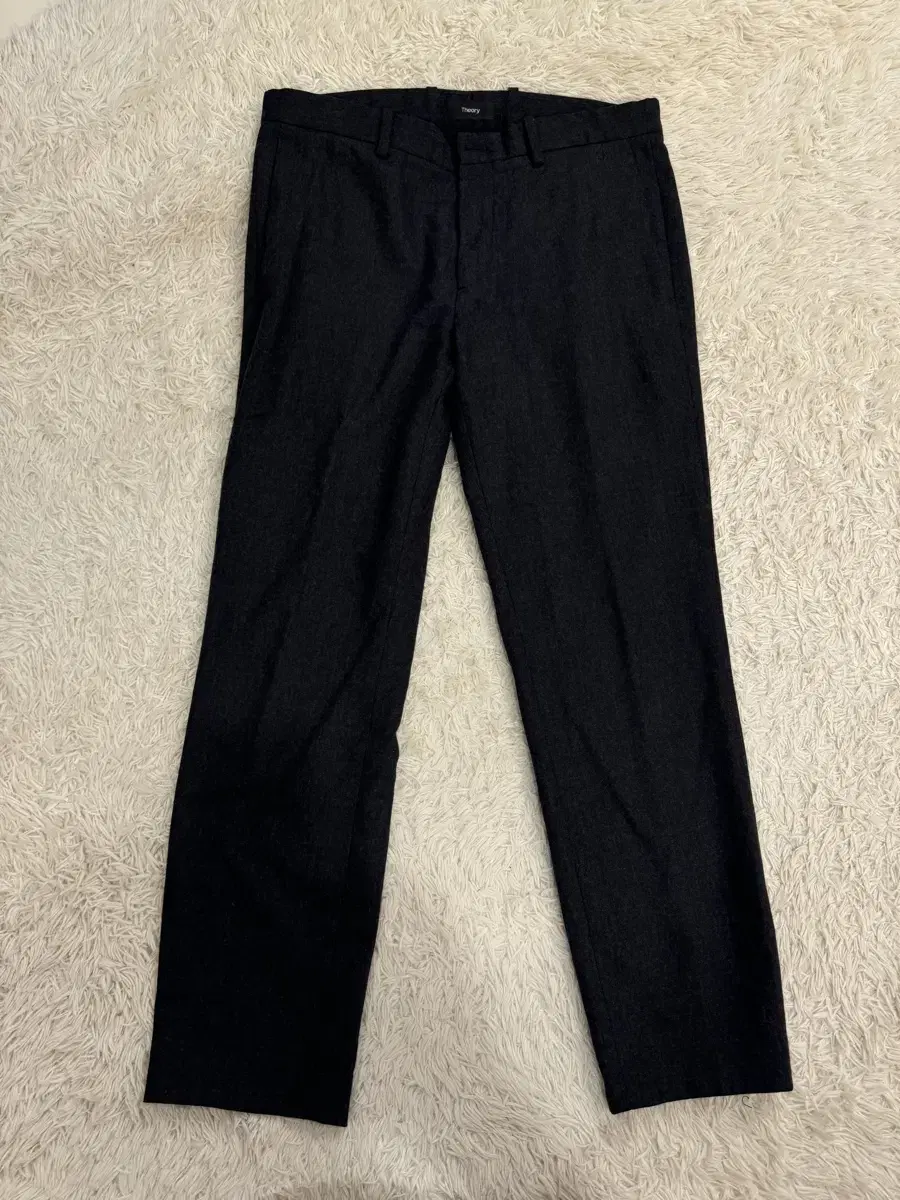 (Status SS) Tailored fine cashmere x poly blend neat work slacks 31-32