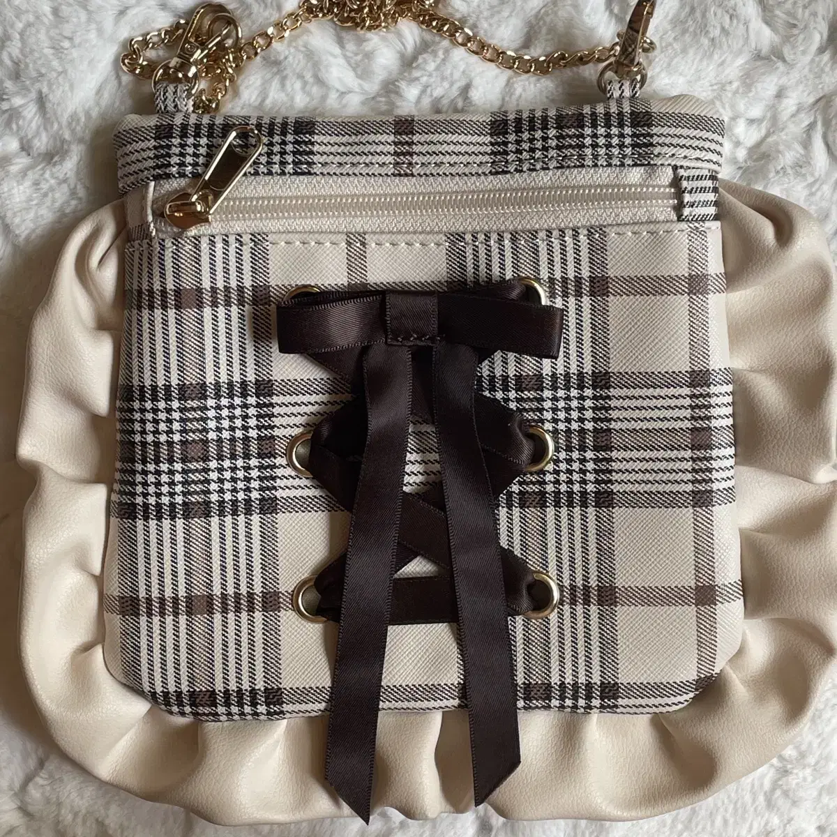 Hugo Mini Ita Bag White Check