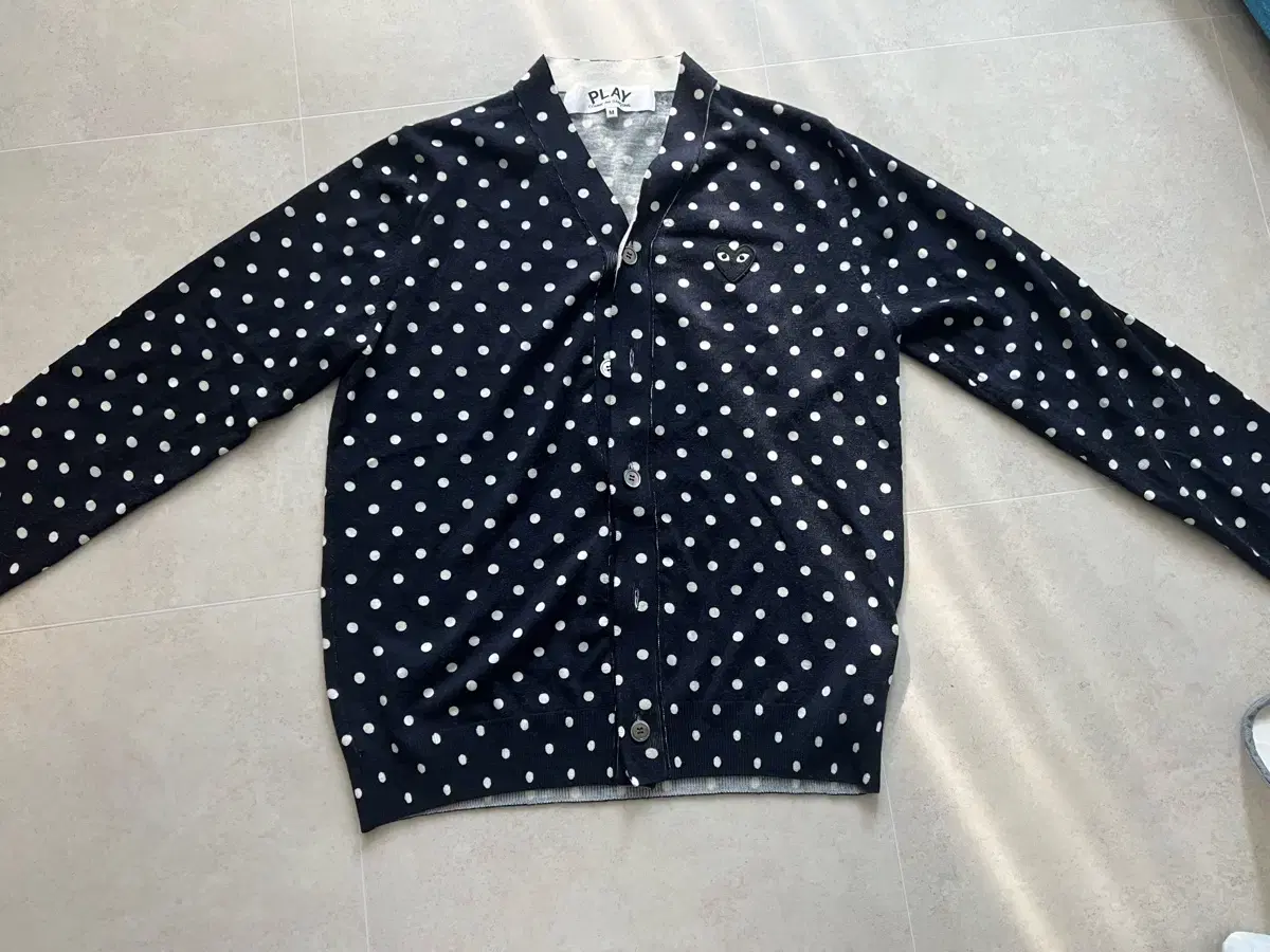 Comme des Garçons Song dot cardigan navy size M