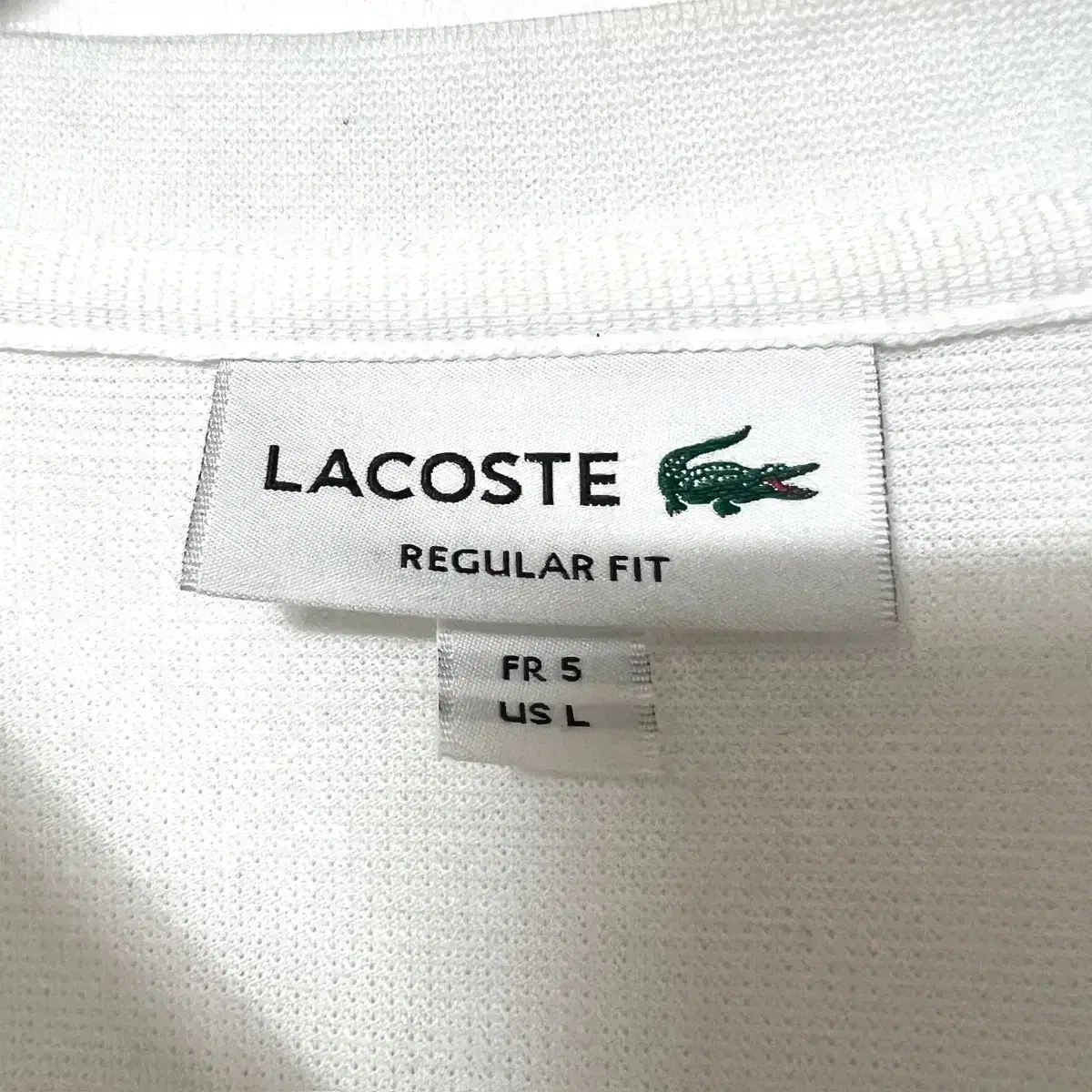 [L,100]라코스테 반팔티 lacoste 화이트