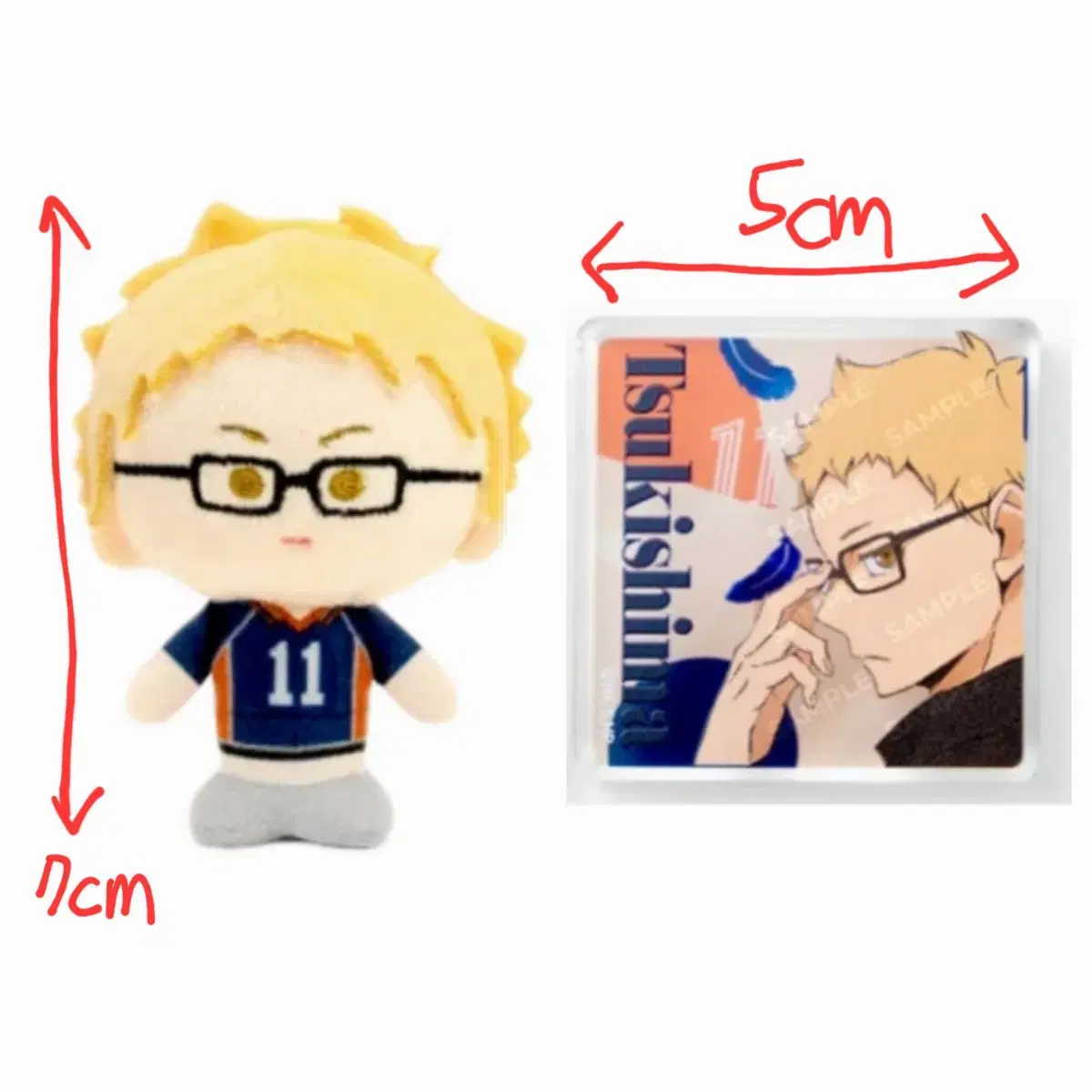 [Tool]Haikyuu Tsukishima doll + acrylic small buncheol