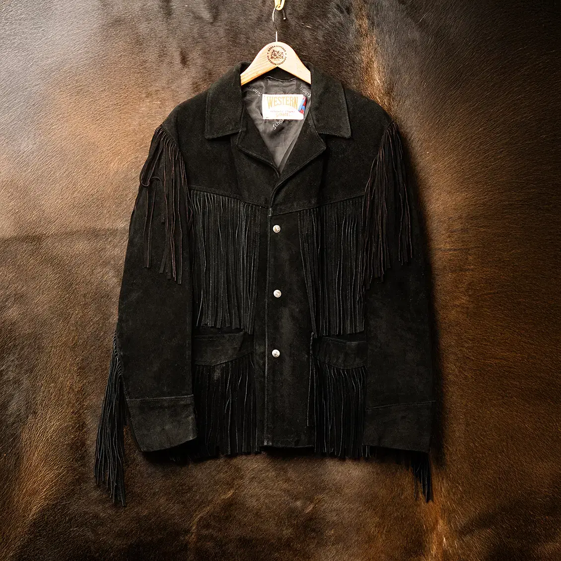 [40] 80s Schott Western Suede Fringed Jacket MO-2017