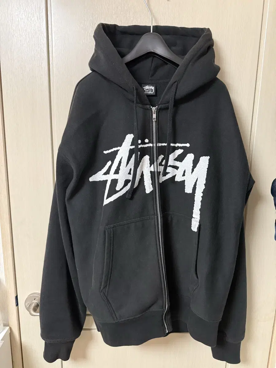 Stussy Stock Hoodie Zip-up Black L