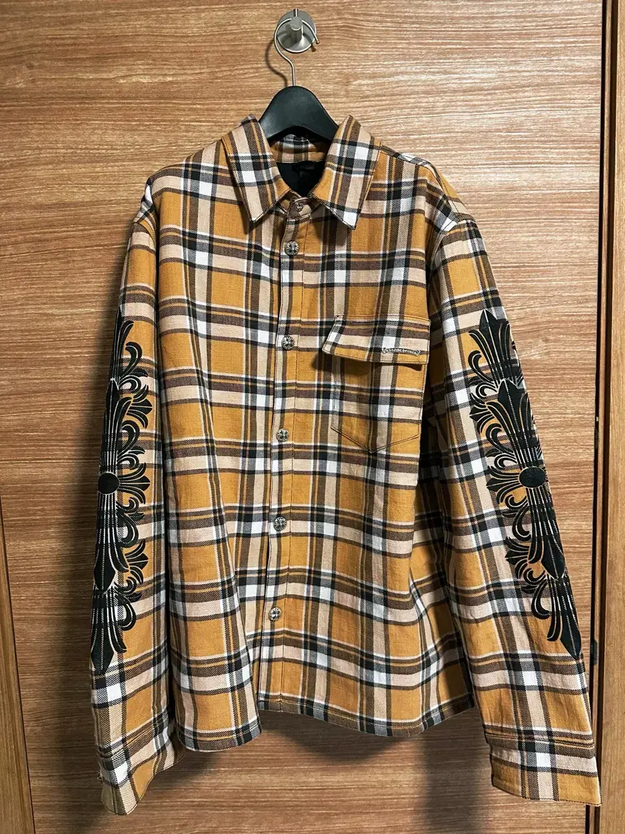 [L]Chromehearts Workdog Flannel Shirt Jacket