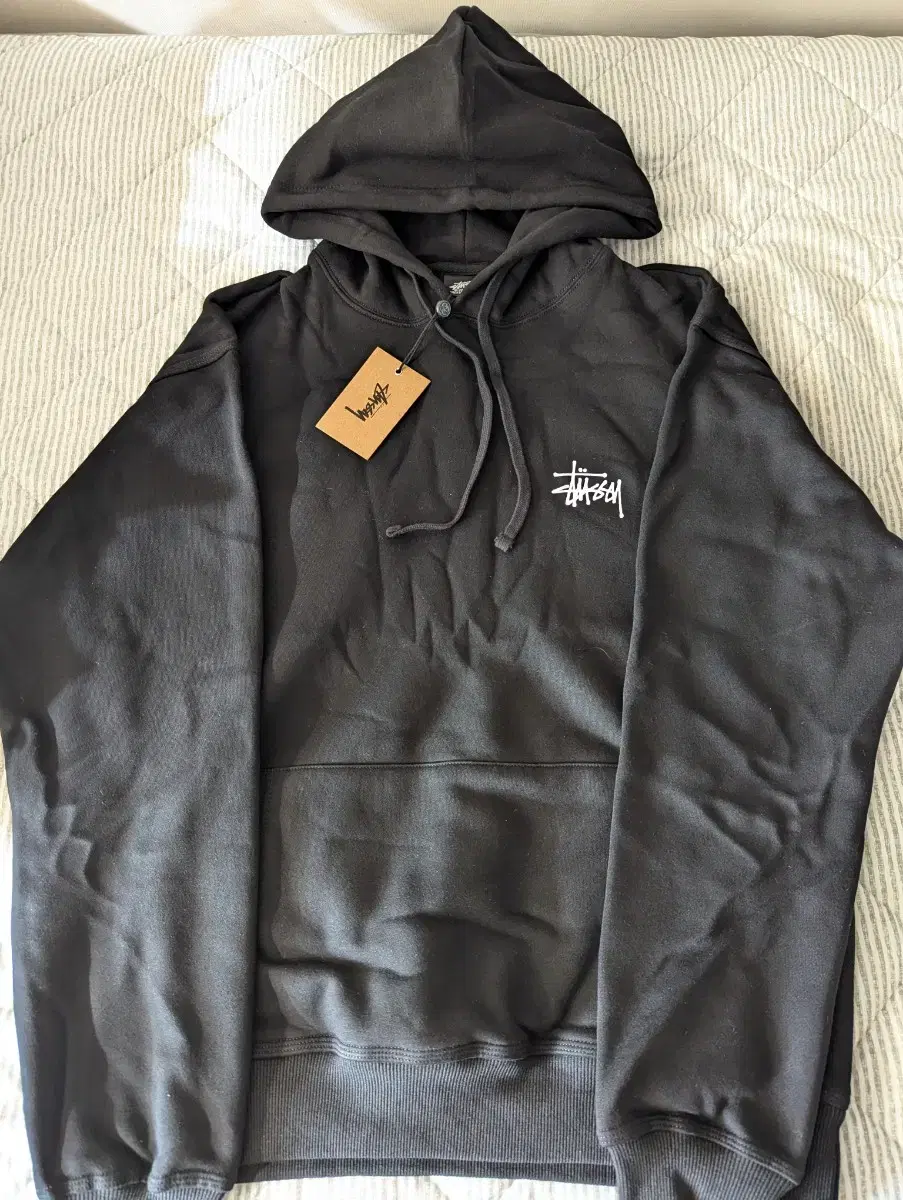 Stussy Basic Hoodie Black L New