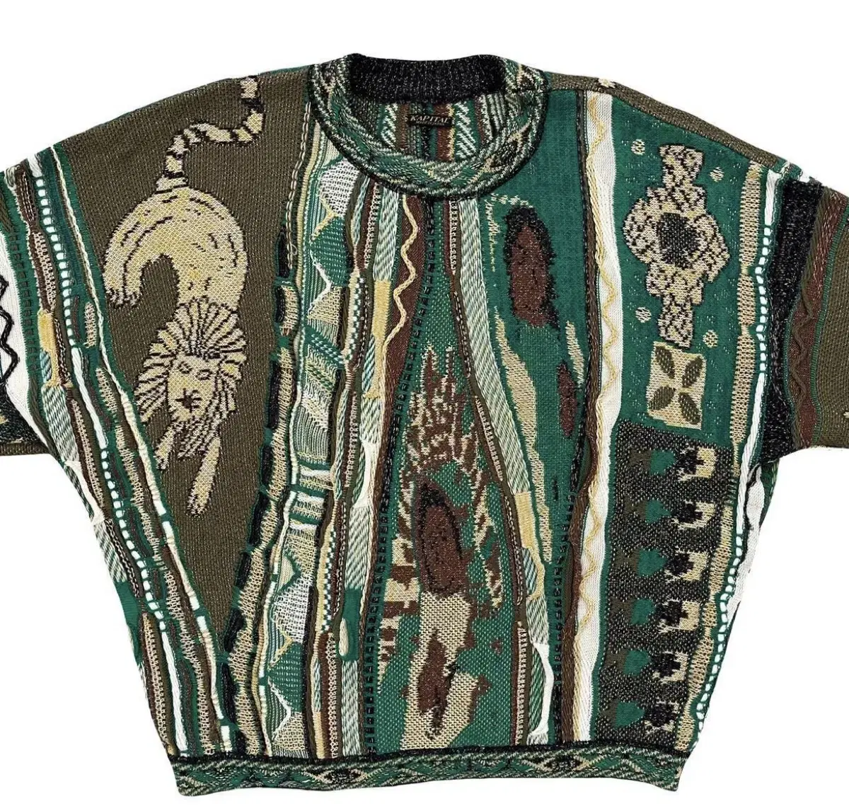 Kapital rasta virgin mary gaudy sweater