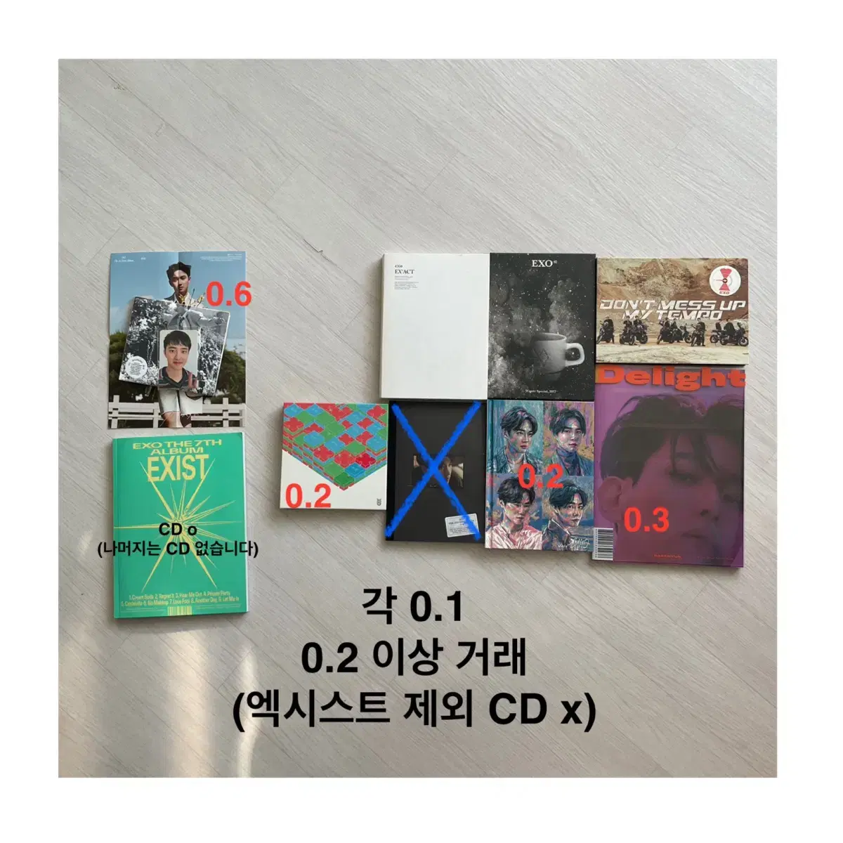 Exo unsealed album wts Scrap Solo baekhyun suho d.o. Chen Baxi Tempo Universe