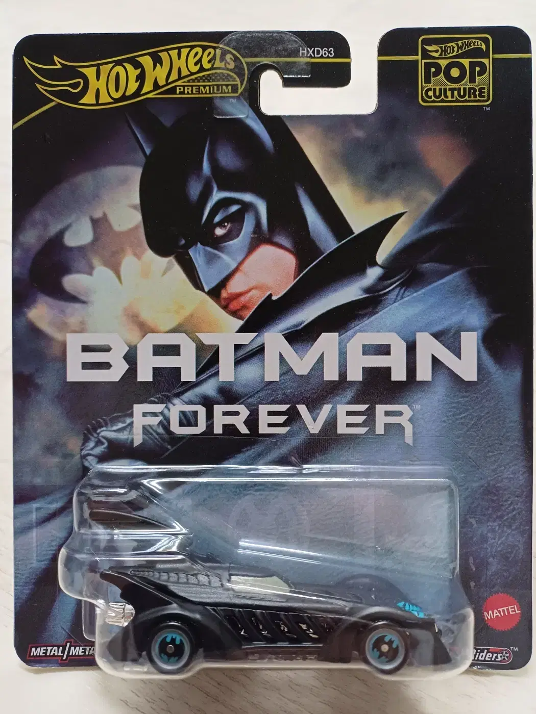 Hot Wheels Premium Batman Forever Batmobile Black Real Riders sealed New