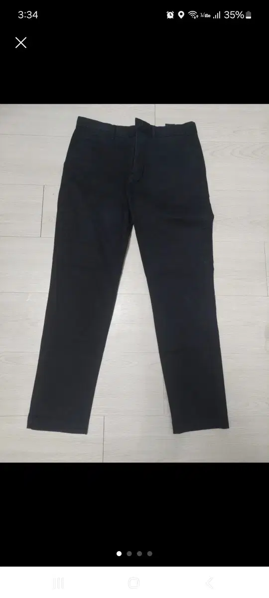 H&M Black Slim Straight Fit Chino Pants 32-33