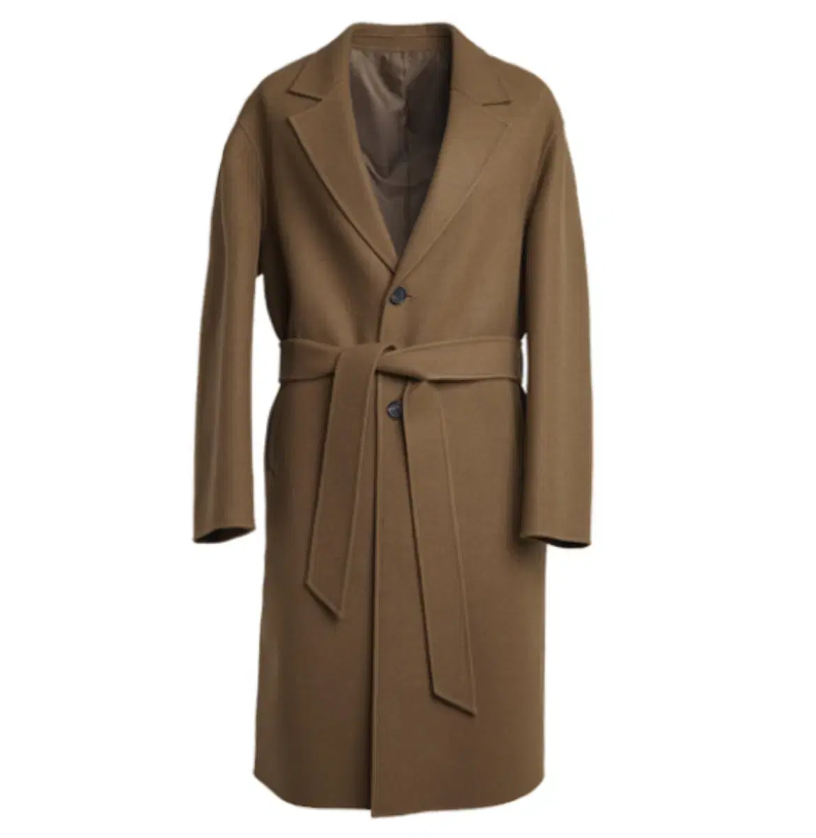 (M) The Knit Company Wool Cashmere Robe Handmade Coat Camel