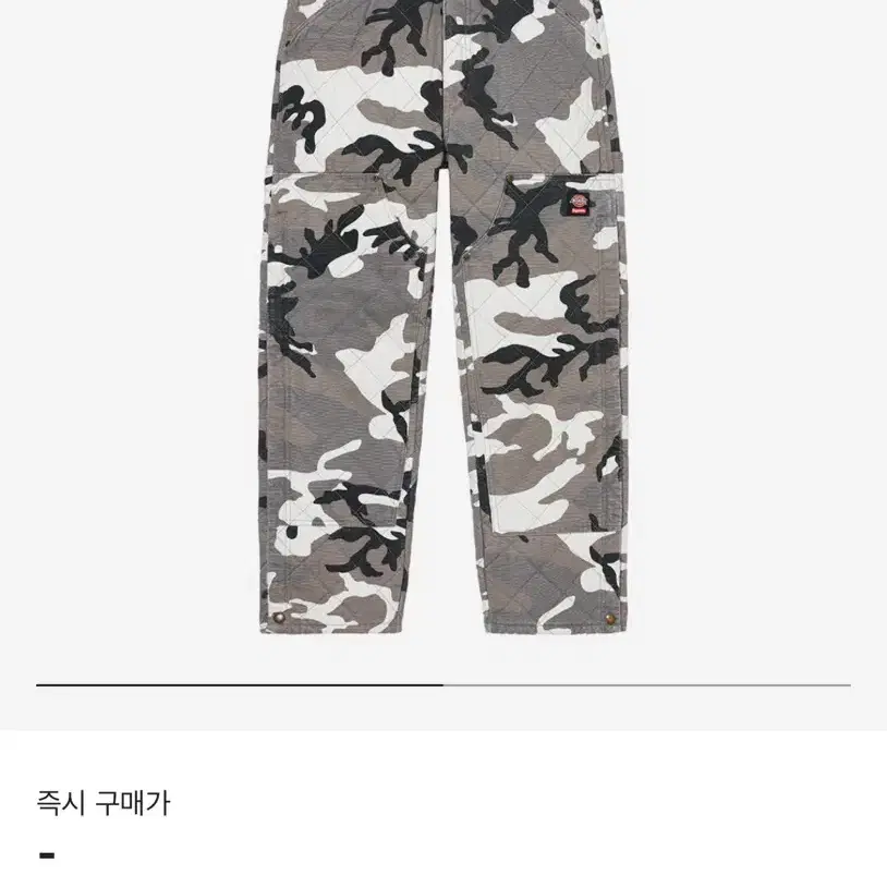 Supreme x Dickies 퀄티드 더블 팬츠