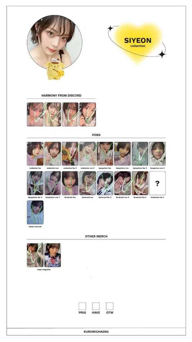 QWER Siyoming photocard bulk sells