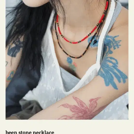 모래하우스 목걸이 been stone necklace 블랙