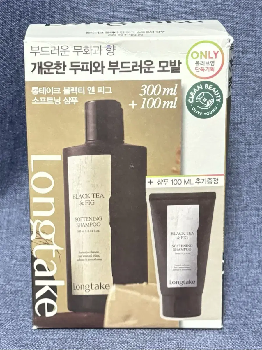 롱테이크 블랙티 앤 피그 소프트닝 샴푸 300ml+100ml