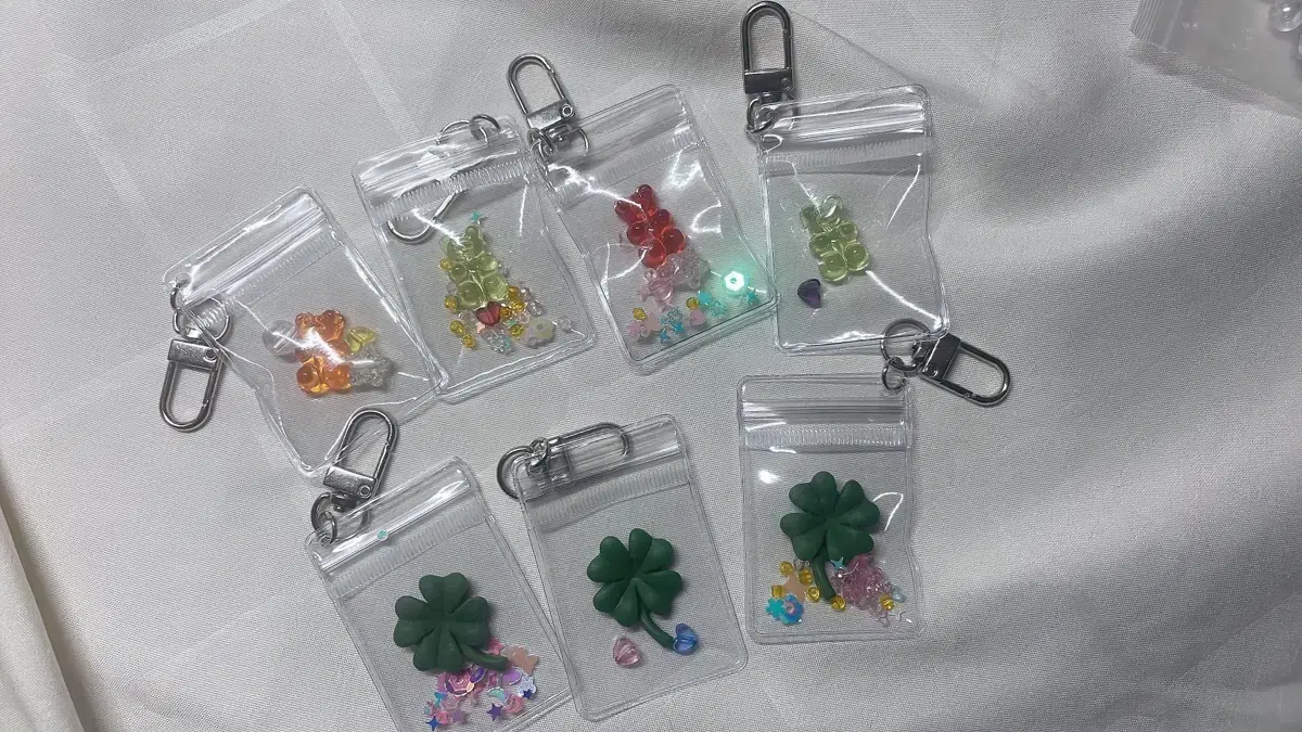 Haribo Zipper Bag keyring Four Leaf Clover Keyring