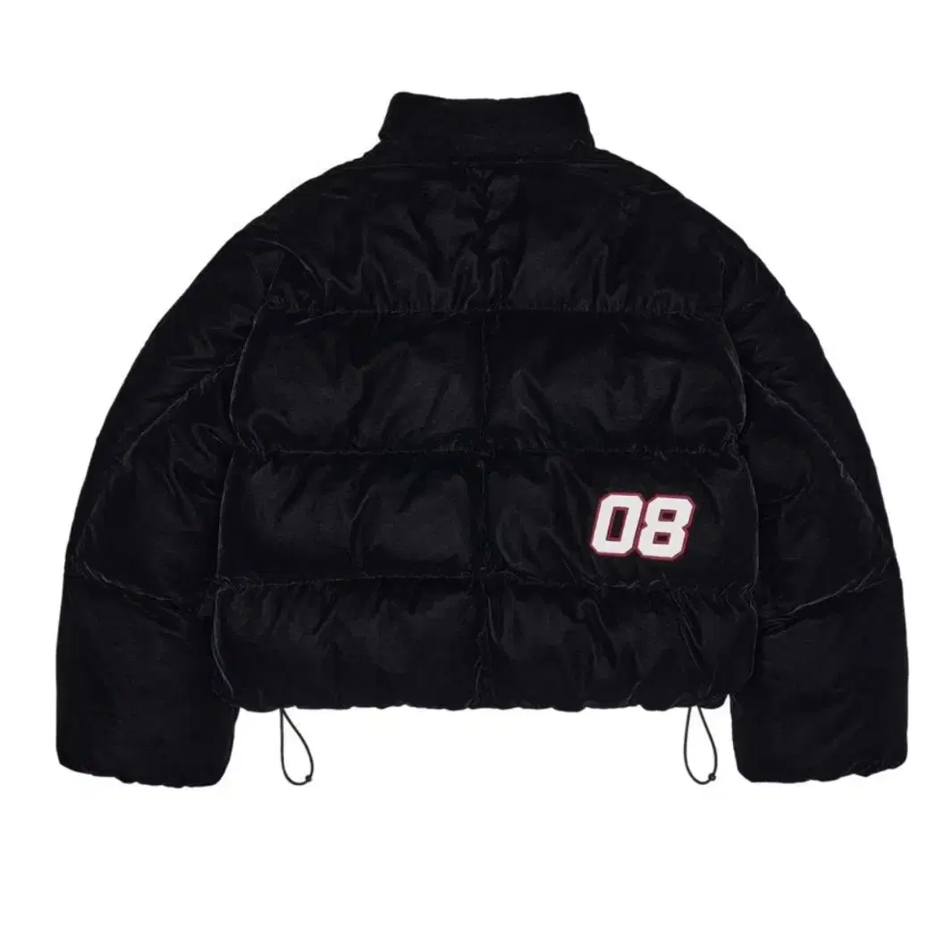 배디 패딩 Velour Varsity Jacket Black 벨루어