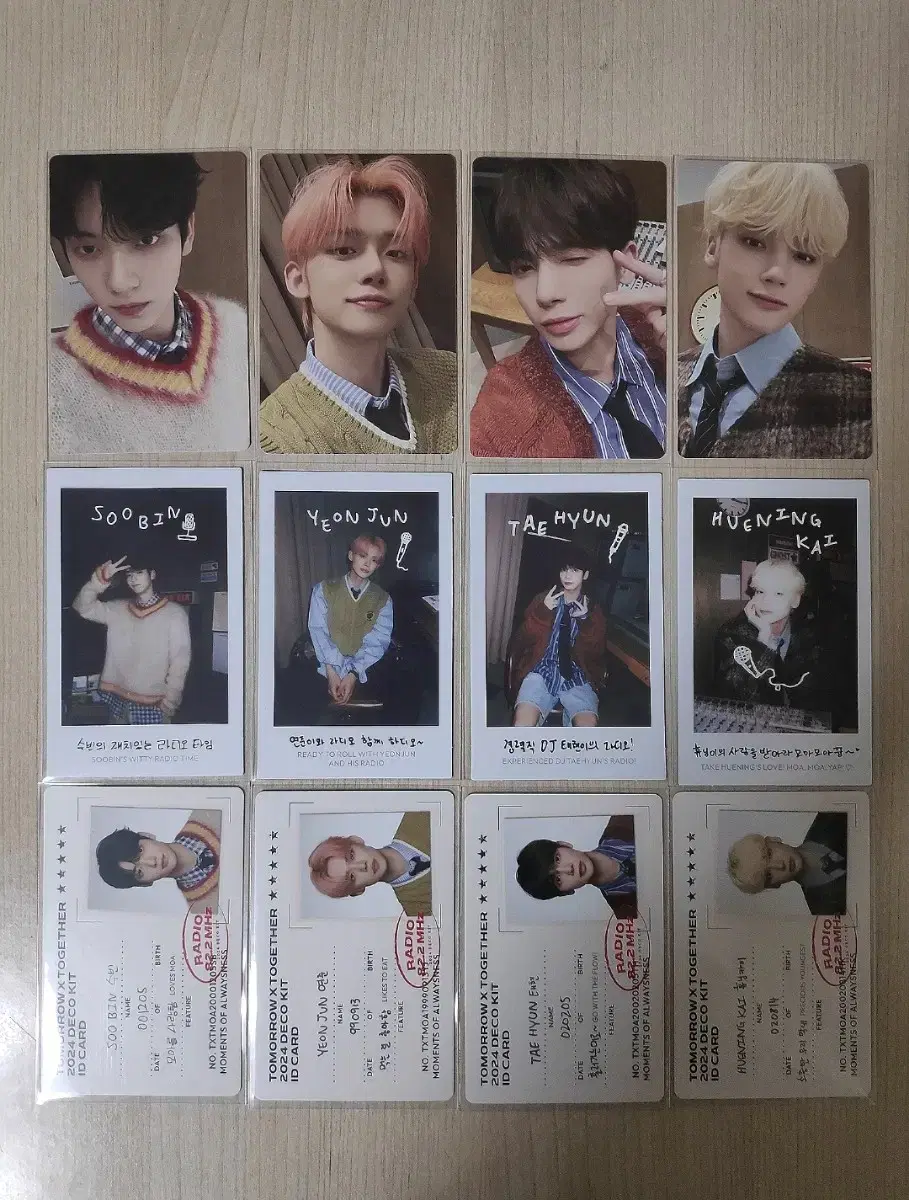 TXT Deco Kit 2024 photocard Components unsealed wts sell Soobin YeonjunTaehyun Hueningkai