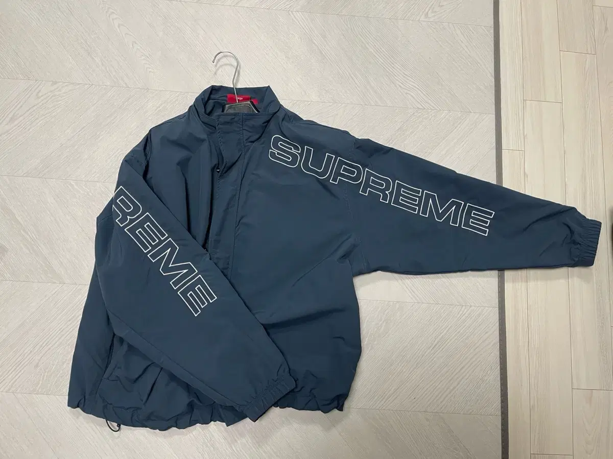 Supreme Spellout Embroidered Track Jacket Dark bloo - 23FW