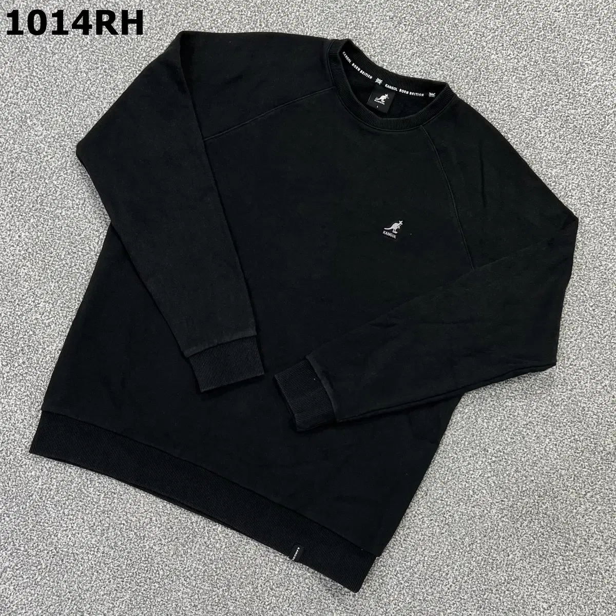 [L] Kangol Men's Black Long-Sleeved Top 1014RH