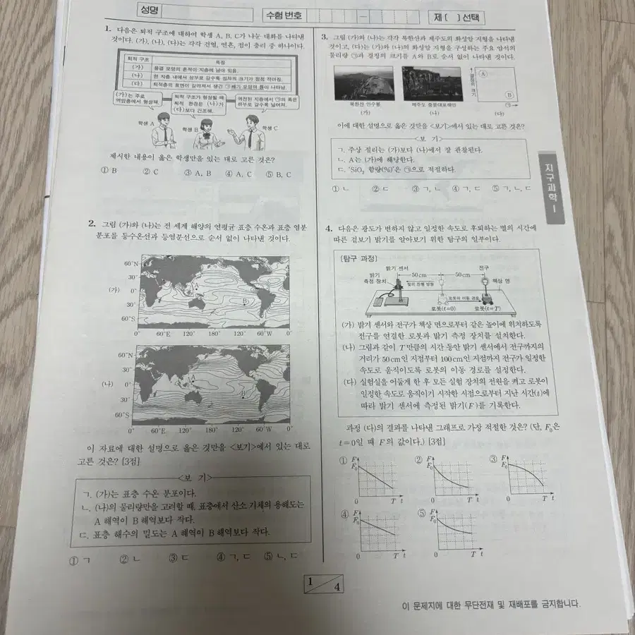 2025 시대인재 이신혁T 지구과학1 모의고사