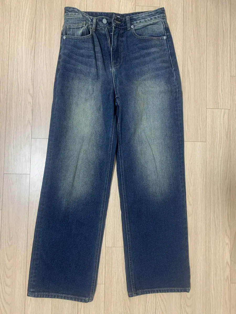 [29] No Gentleman's Standard Big Brush Wide Denim Pants [Yel Deep Indigo