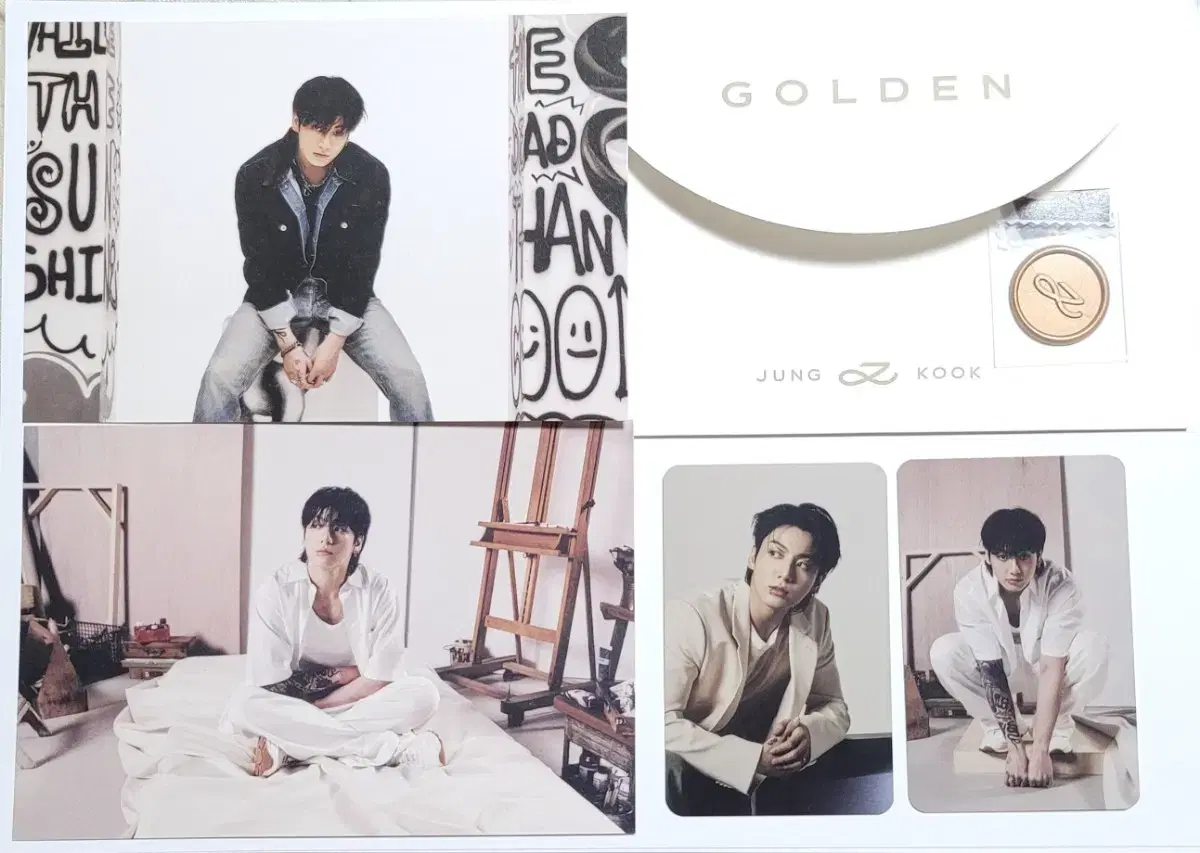 Bangtan jungkook Golden LP photocard postcard wts BTS Jungkook golden