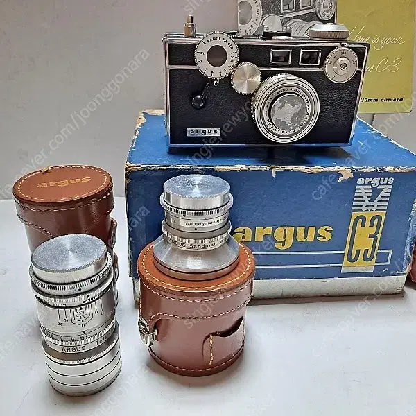 빈티지/앤틱 미국 Argus C3  카메라를 위한 100mm 망원렌즈