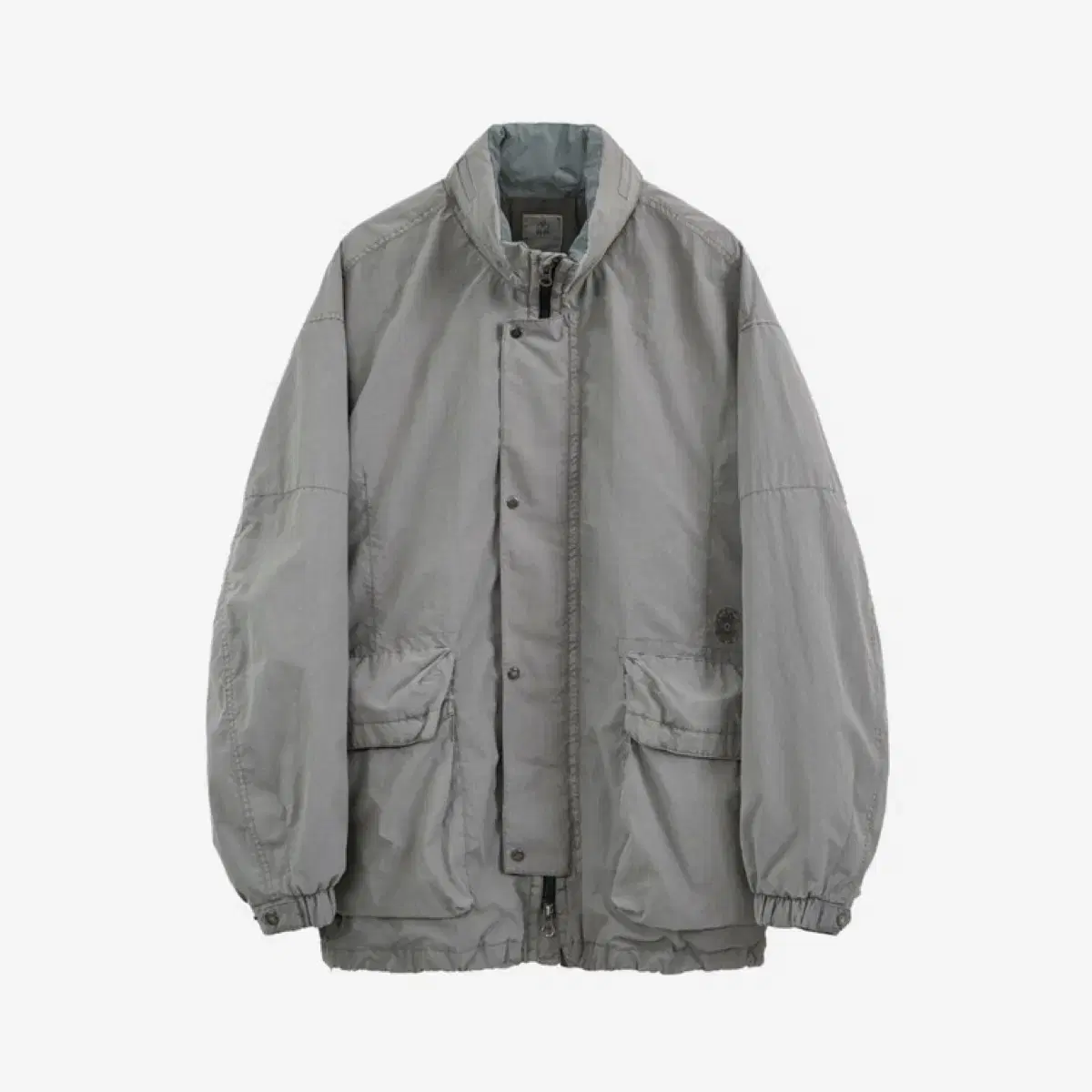 [3] New Polyester HVC Track Jacket Gray Beige