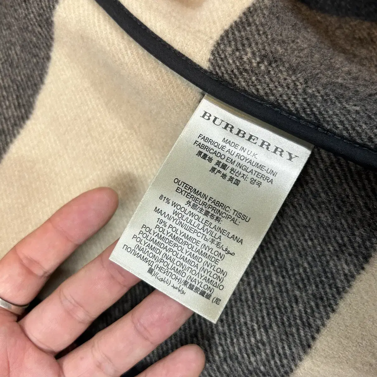 여M) Burberry BRIT 버버리 피코트 블랙 정품