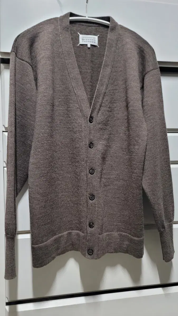 Margiela Elbow patch cardigan brown size L