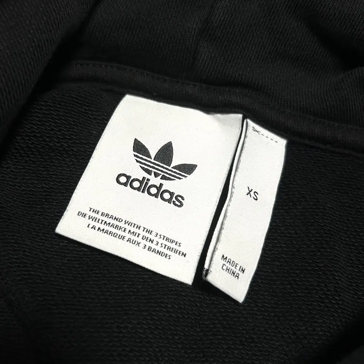 [ XS ] adidas 아디다스 블랙 베이직 풀오버 후드티