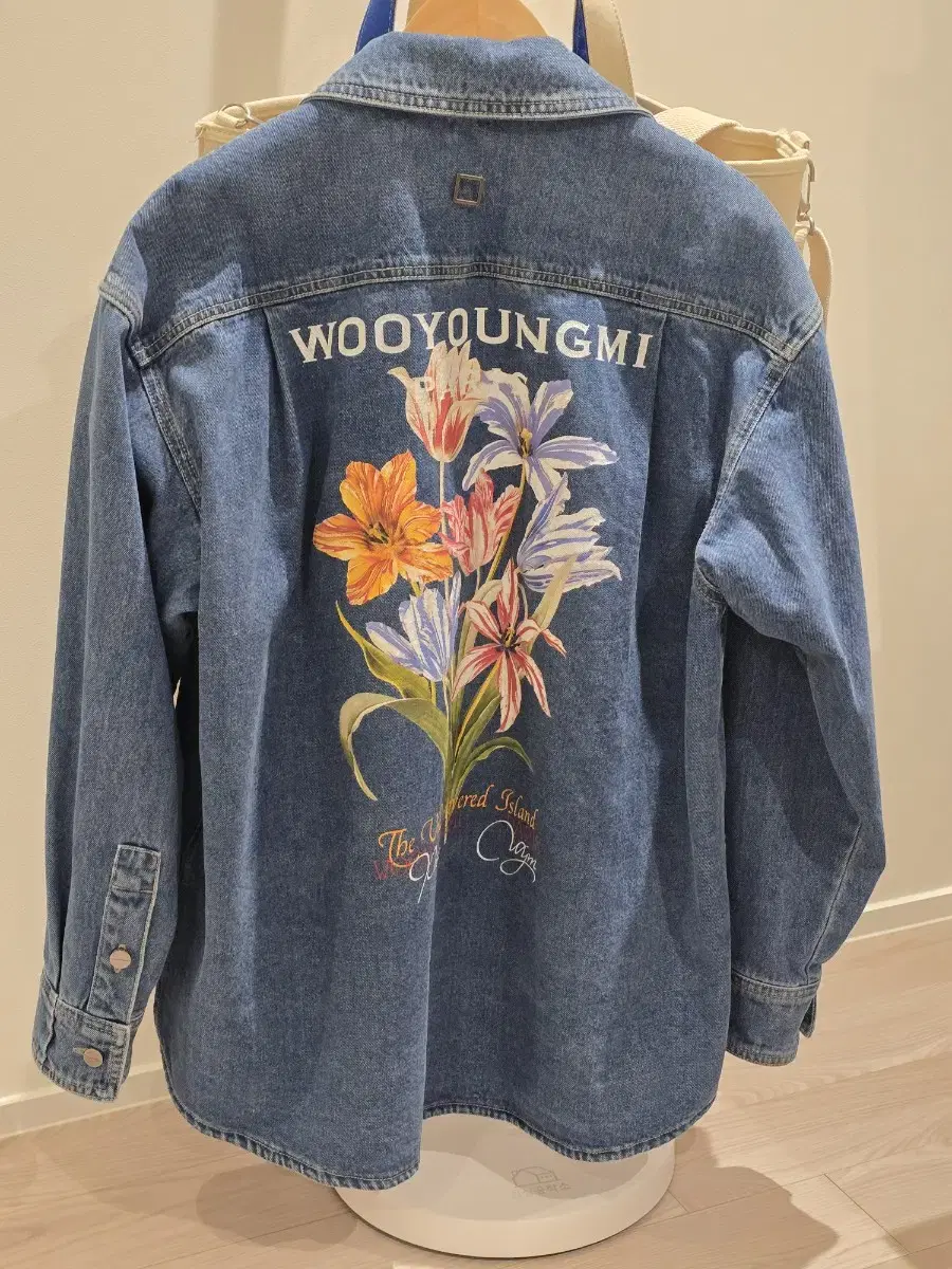 24 Wooyoung Mi Flower Denim Shirt 46