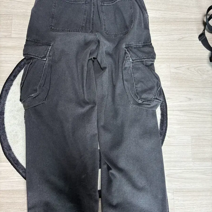 (빅유니온) DENIM PLEATED CARGO PANTS 블랙 S 팜.