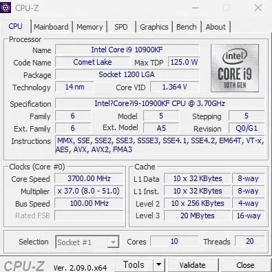 i9-10900kf 고급형팝니다.