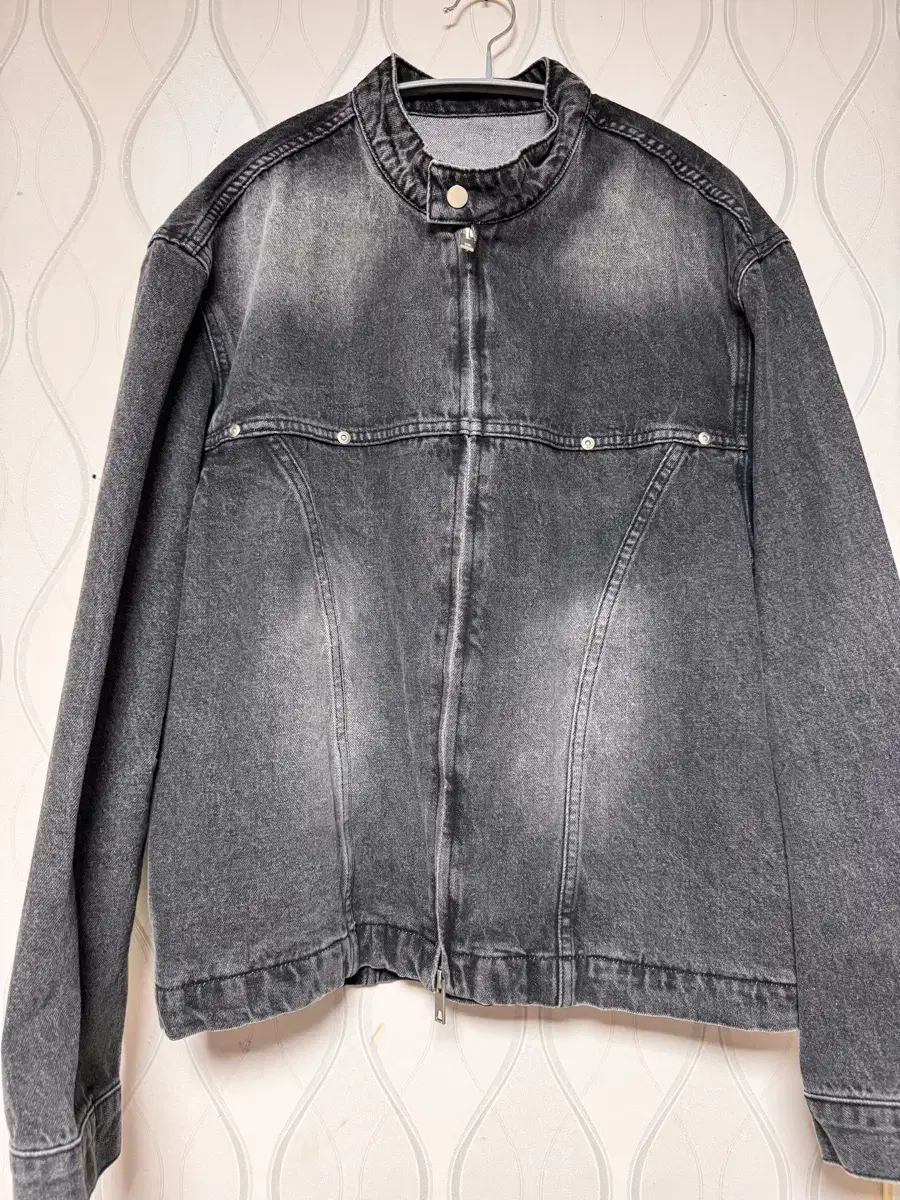 Ralph Lauren Ripstop Drawstring Washed Denim Racer Jacket M