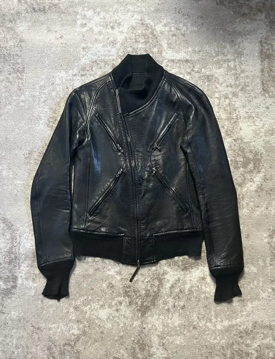 The-viridi anne Leather biker jacket