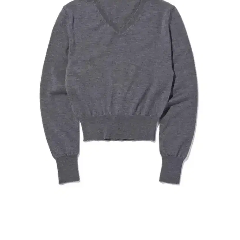 미스치프 니트 V-NECK PULL OVER KNIT TOP_GREY