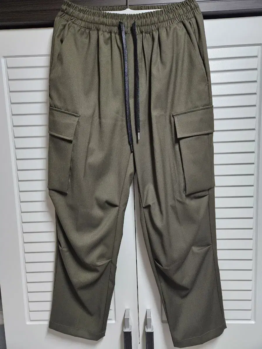 Sevilla Premium Grace Flap Crop Cargo Pants Khaki