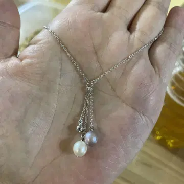 실버 925 진주 목걸이