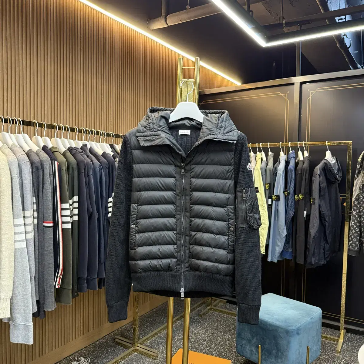 [L] Moncler Hooded Tricot Knit Padding 20-21FW