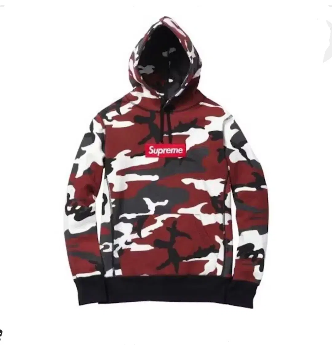 13FW Supreme Box Logo Pullover Hooded Red Camo [XL]