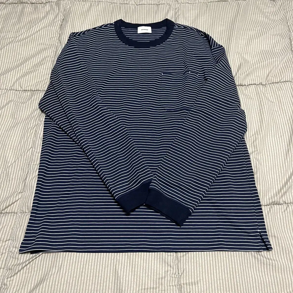 In-the-Low Stripe Long Sleeve Navy 2 sizes