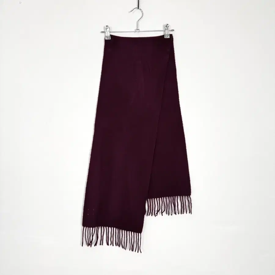 R. Newbold burgundy wool scarf