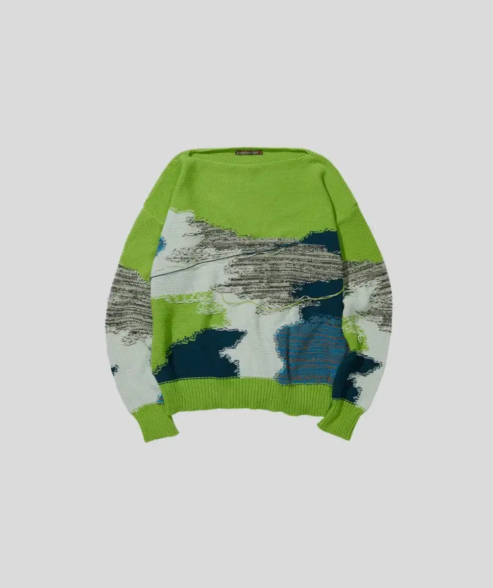 [ANDERSON BELLE] Unisex Fran Intarsia Sweater ATB666U(L.GREEN)